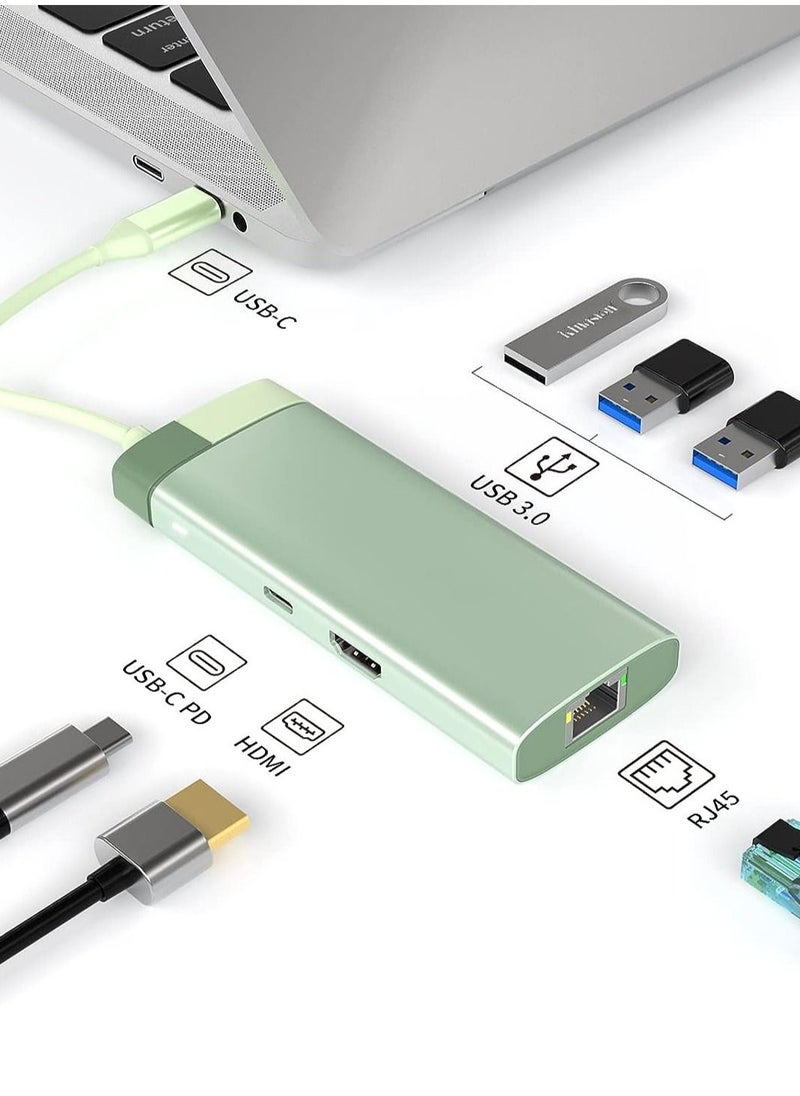 ماركة غير محددة محطة إرساء USB-C محمولة إلى محول فيديو 4K HD مع 3 محاور USB3.0 وشبكة جيجابت إيثرنت و 100 وات PD  - Image 2