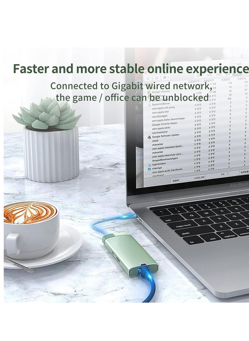 ماركة غير محددة محطة إرساء USB-C محمولة إلى محول فيديو 4K HD مع 3 محاور USB3.0 وشبكة جيجابت إيثرنت و 100 وات PD  - Image 5