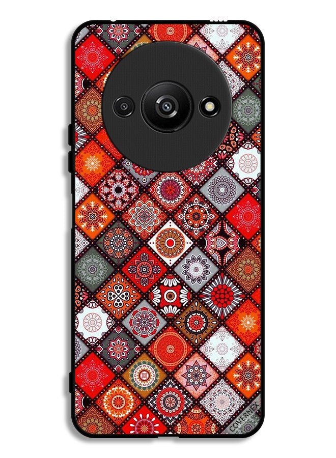 Covernex Xiaomi Redmi A3 4G Protective Case Cover Mandala Design Art - Image 1