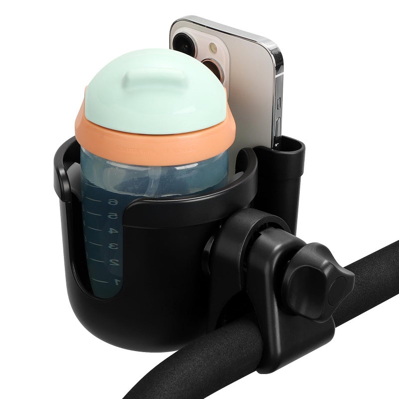 Accmor 2-in-1 Walker Cup Holder with Phone Holder, Wheelchair Cup Holder, Rollator Cup Holder, Cup Phone Holder for Walker, Wheelchair, Rollator, Mobility Scooter - Image 2