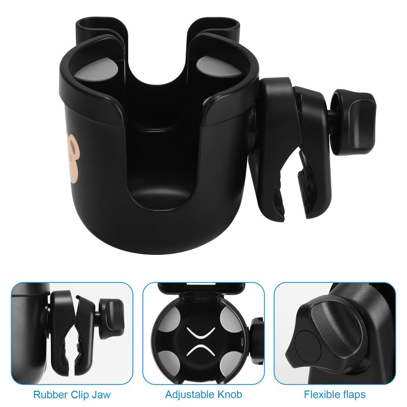 Accmor 2-in-1 Walker Cup Holder with Phone Holder, Wheelchair Cup Holder, Rollator Cup Holder, Cup Phone Holder for Walker, Wheelchair, Rollator, Mobility Scooter - Image 5