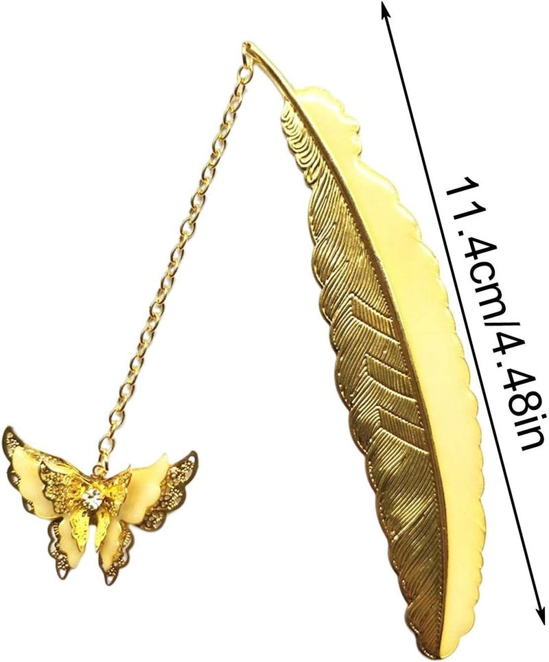 windforgecraft Bookmarks for Book Lovers, Bookmark with 3D Pendant, Feather Shaped Book Marks Christmas Stocking Stuffers Mothers Day Valentine's Day Teacher Appreciation - Image 5