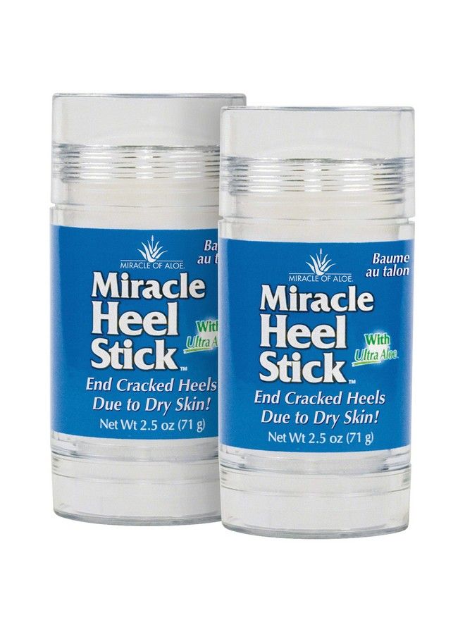 Miracle of Aloe 2Pack Miracle Heel Stick With Pure Ultraaloe Aloe Vera Gel 2.5 Ounce Stick - Image 1