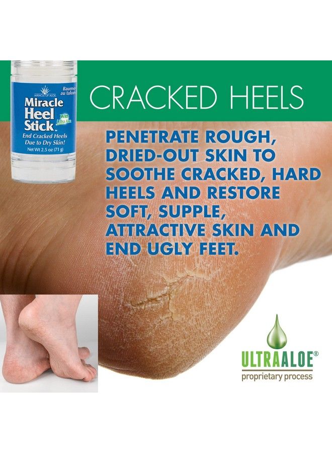 Miracle of Aloe 2Pack Miracle Heel Stick With Pure Ultraaloe Aloe Vera Gel 2.5 Ounce Stick - Image 3