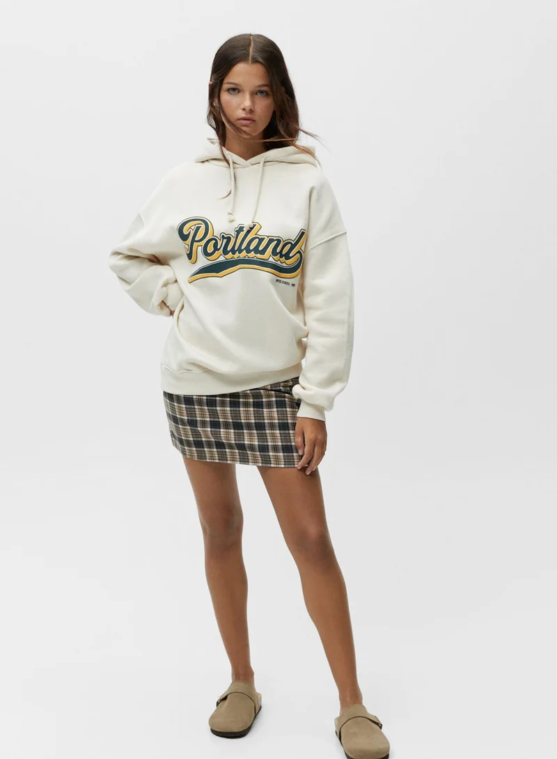 PULL&BEAR Checked mini skirt
