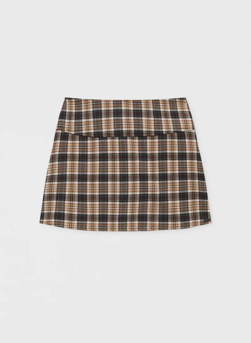 PULL&BEAR Checked mini skirt