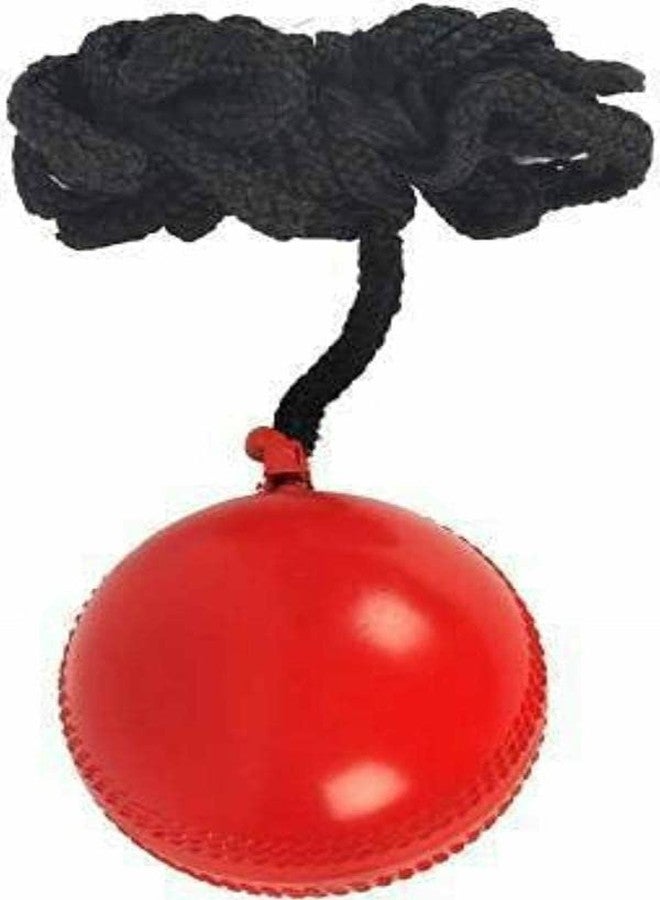S4C Synthetic Cricket Ball Match Practice/Hanging/Knocking/Stroke Season Ball with Nylon Rope - Image 1
