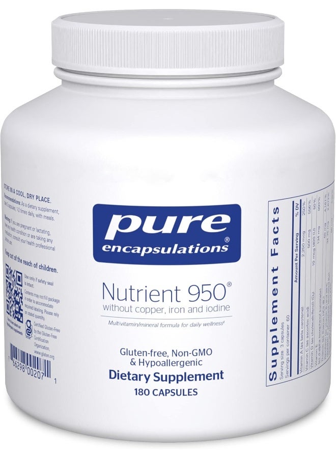 Pure Encapsulations Nutrient 950 Without Copper, Iron, & Iodine - Image 1