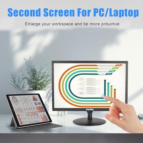 Suprlipy 19 Inch Touch Screen Monitor 1440x900 Support HDMI VGA AV USB BNC, 10 Points Capacitive Touch TFT LED Monitor for Laptop PC Xbox PS5/PS4 Switch POS Systems Built-in LounSpeakers - Image 3