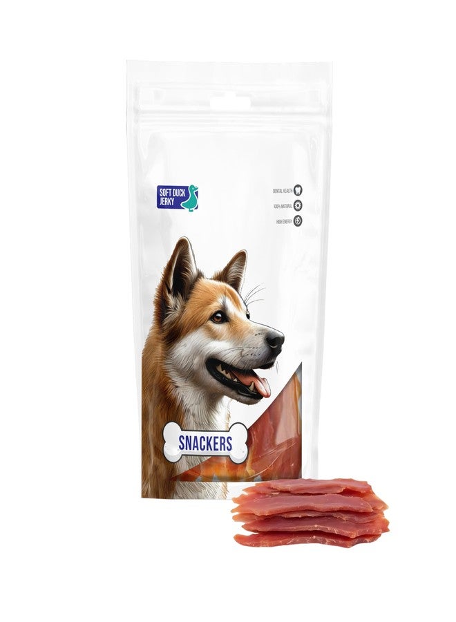 Snackers Soft Duck Jerky, Dog Treats 70g - Natural High Protein Chews for Dental Health, Strong Muscles & High Energy | Healthy & Tasty Snacks for Puppies & Adult Dogs - Image 1