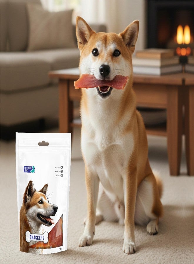 Snackers Soft Duck Jerky, Dog Treats 70g - Natural High Protein Chews for Dental Health, Strong Muscles & High Energy | Healthy & Tasty Snacks for Puppies & Adult Dogs - Image 2