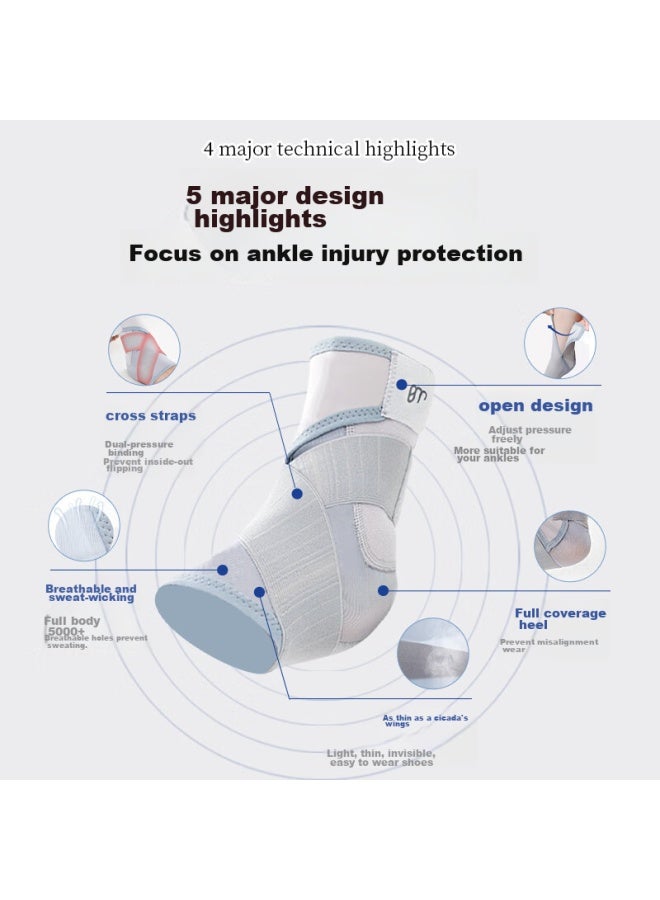 Trailblaze Tubuzhe Ankle Brace, Ultra-thin Sports Ankle Support, Basketball Ankle Protection, Ankle Fixation Strap, Ankle Sprain Prevention, Running, Soccer  - Image 2