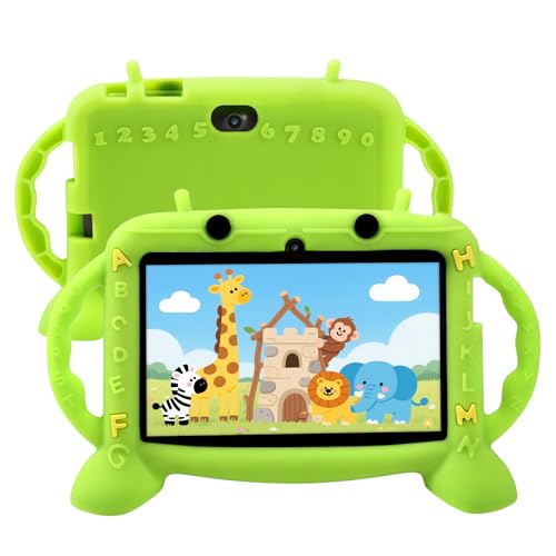 Kids Tablet 7 inch Tablet with Case for Kids 210 Educational Learning Toddler Tablet Android 11 3GB RAM32GB ROM Storage WiFiBluetoothwith Google Play YouTube Baby Girl boy PresentGreen