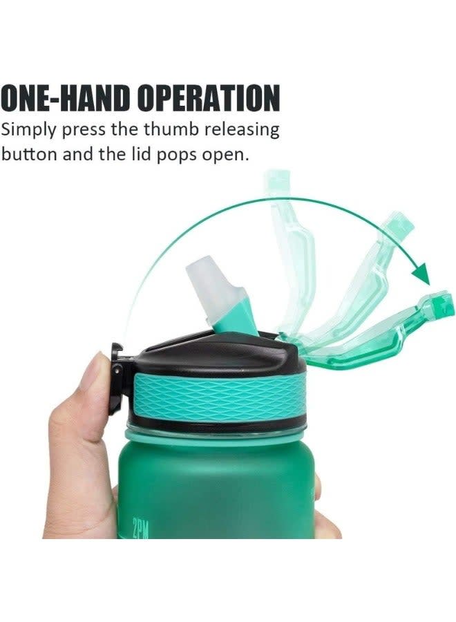 Motivational Sports Water Bottle With Multicolor Time Markers 1L - Image 2