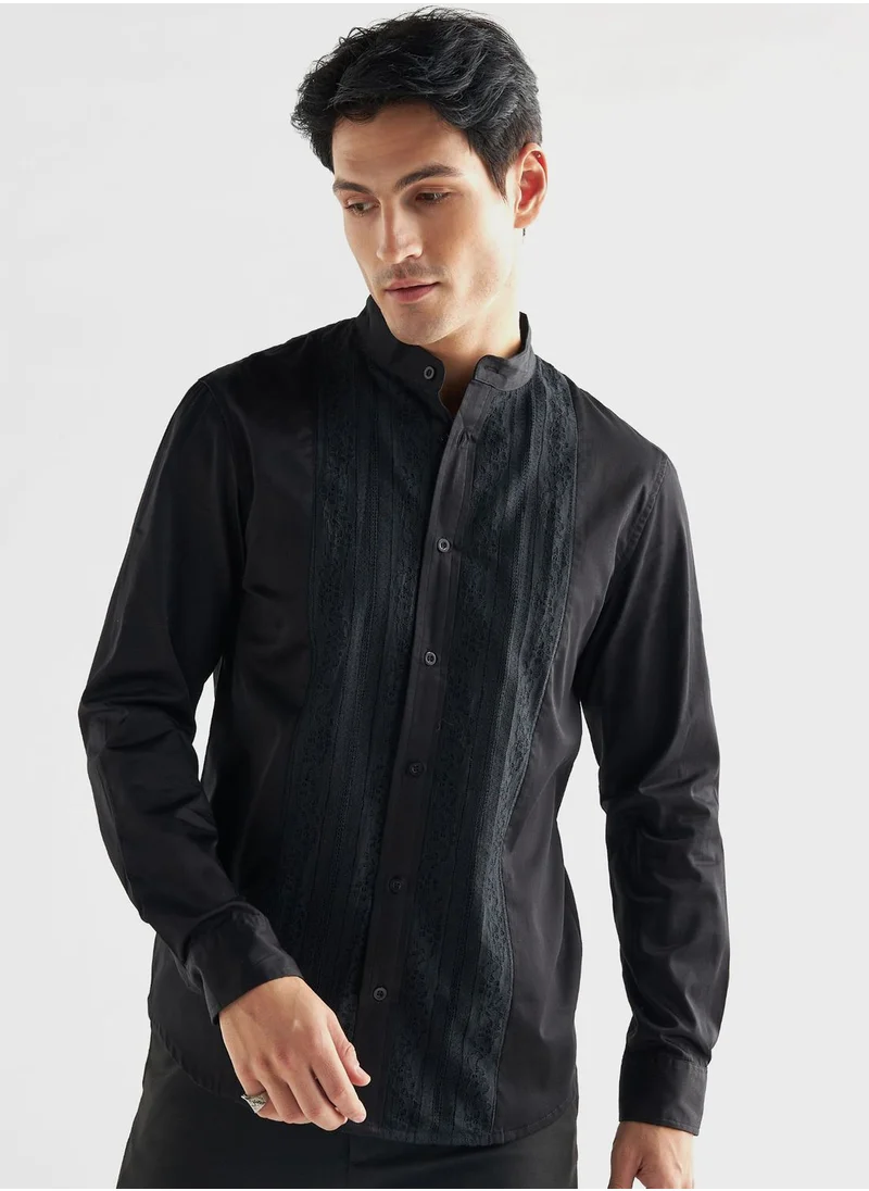 فاف Lace Detail Regular Fit Shirt