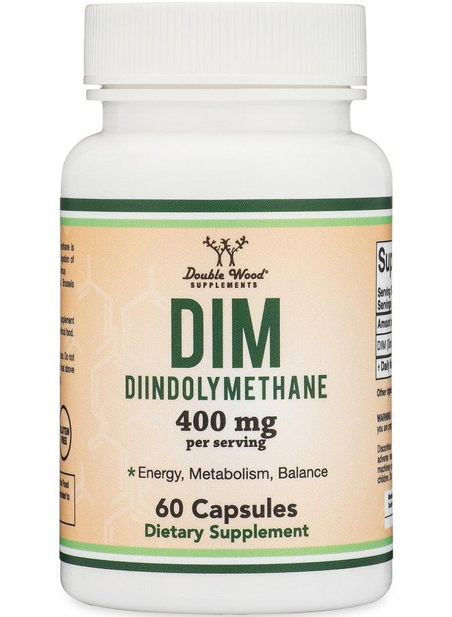 Double Wood Supplements مكمل DIM للنساء والرجال (مكمل حجب الإستروجين دي إندوليل ميثان، علاج حب الشباب الهرموني، توازن الهرمونات للنساء) 400 ملغ حصص، 200 ملغ لكل كبسولة، 60 كبسولة من دابل وود - Image 2