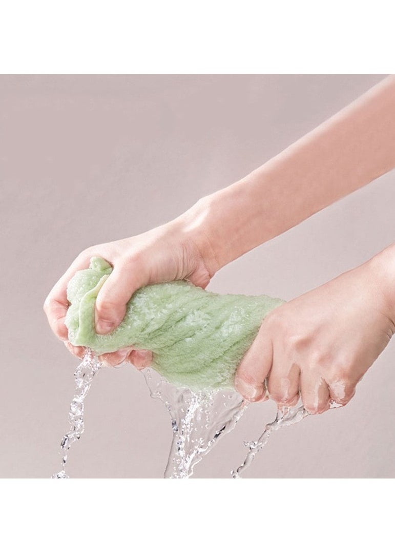 joyzzz - 8 Pieces Bath Towel Set, 2 Large Bath Towels 2 Hand Towels 4 Square Towel Cotton Super Absorbent Bathroom Towels(Light Green) - Image 1