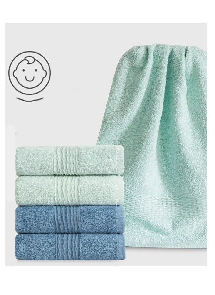 joyzzz - 8 Pieces Bath Towel Set, 2 Large Bath Towels 2 Hand Towels 4 Square Towel Cotton Super Absorbent Bathroom Towels(Light Green) - Image 1