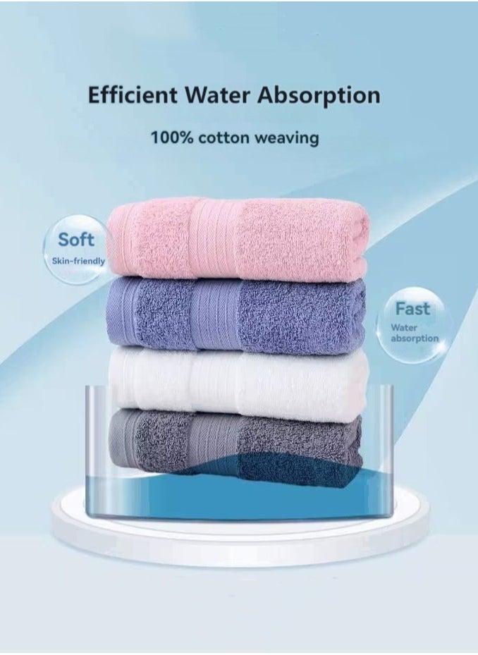 joyzzz - 8 Pieces Bath Towel Set, 2 Large Bath Towels 2 Hand Towels 4 Square Towel Cotton Super Absorbent Bathroom Towels(Light Green) - Image 1