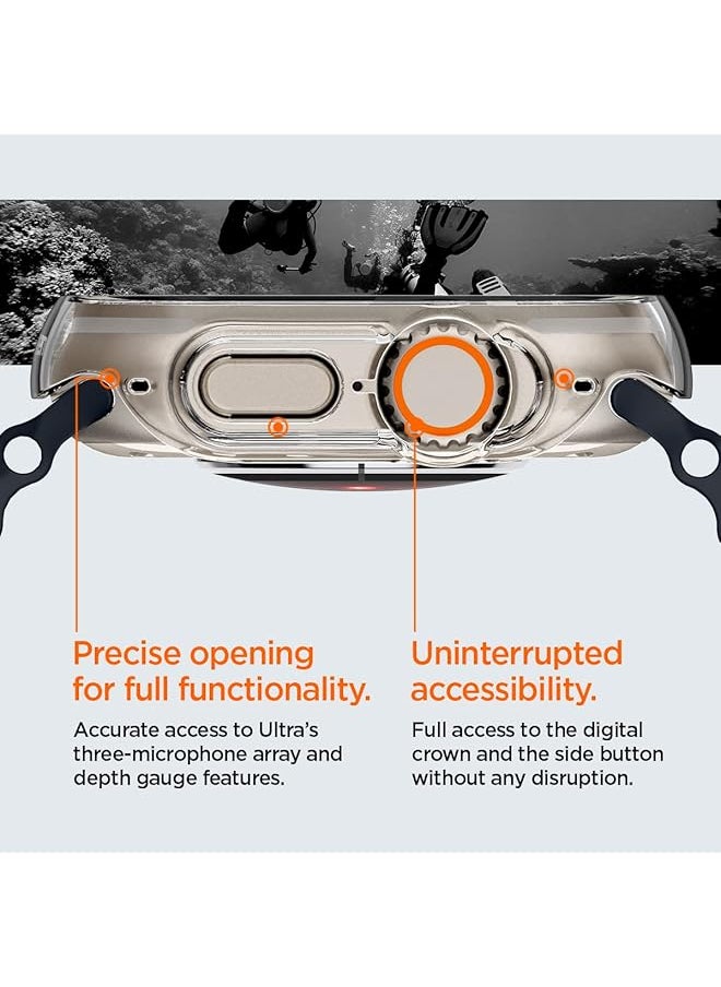 Spigen - Thin Fit Designed For Watch Ultra 2 Case And Watch Ultra 49Mm Cover Crystal Clear - Image 1