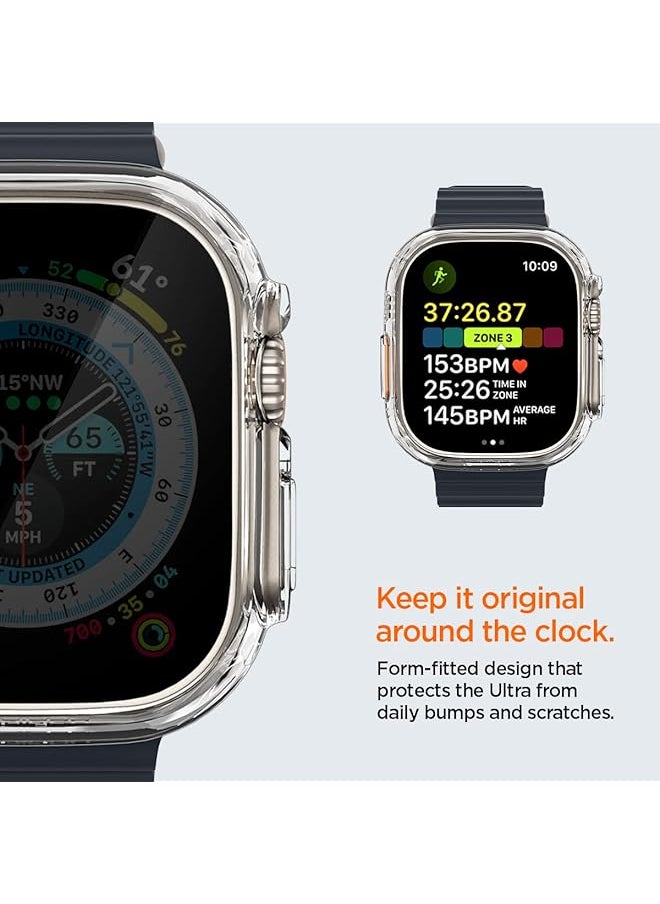 Spigen - Thin Fit Designed For Watch Ultra 2 Case And Watch Ultra 49Mm Cover Crystal Clear - Image 1