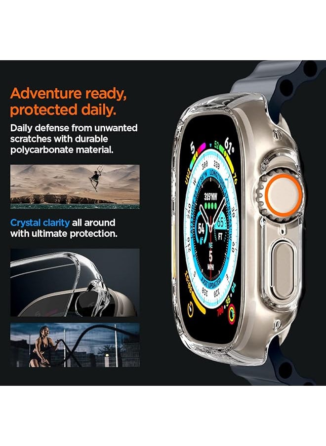 Spigen - Thin Fit Designed For Watch Ultra 2 Case And Watch Ultra 49Mm Cover Crystal Clear - Image 1