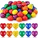 Rotatingpals 60 Pcs Valentine Christian Heart Stress Balls Bulk Jesus Bible Quotes Motivational Relief Stress Balls PU Foam First Communion Baptism Gifts for Religious PartyBright ColorGroovy - Image 2