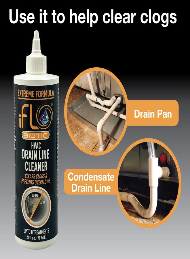 iFLO® Extreme A/C Drain Line Cleaner – Fast-Acting, Long-Lasting HVAC System Solution for Tough Clogs & Buildup – Professional Liquid Drain Cleaner and Clog Remover, 24oz Bottle, 1 Pack - Image 3