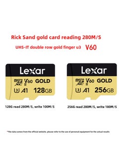 Generic Lexar Tf633x High-speed Car Recording Micro Sd Monitoring 128g Memory Card 32g 64g Digital Storage Card Computer/digital Storage-Color:Lexa Gold Card Read 280M-Capacity:128GB  - Image 1