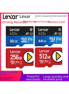 Generic Lexar Tf633x High-speed Car Recording Micro Sd Monitoring 128g Memory Card 32g 64g Digital Storage Card Computer/digital Storage-Color:Lexa Gold Card Read 280M-Capacity:128GB  - Image 2