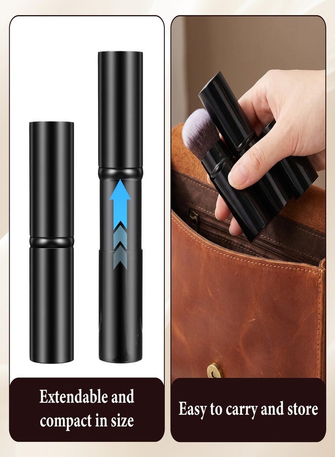 Azefnuhk 3 PCS Retractable Makeup Brush Kabuki Travel Foundation Brush Set - Image 4