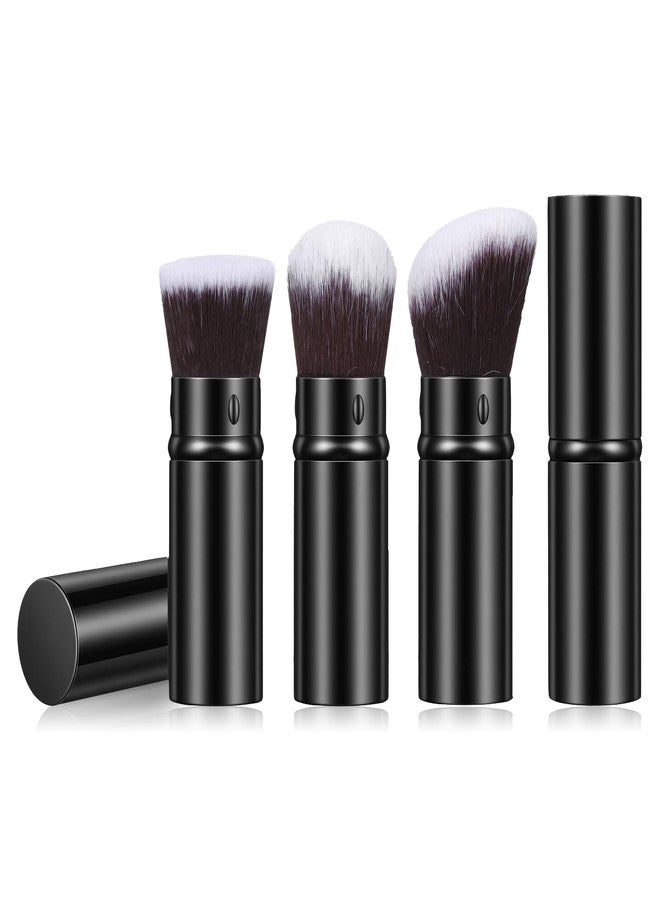Azefnuhk 3 PCS Retractable Makeup Brush Kabuki Travel Foundation Brush Set - Image 1