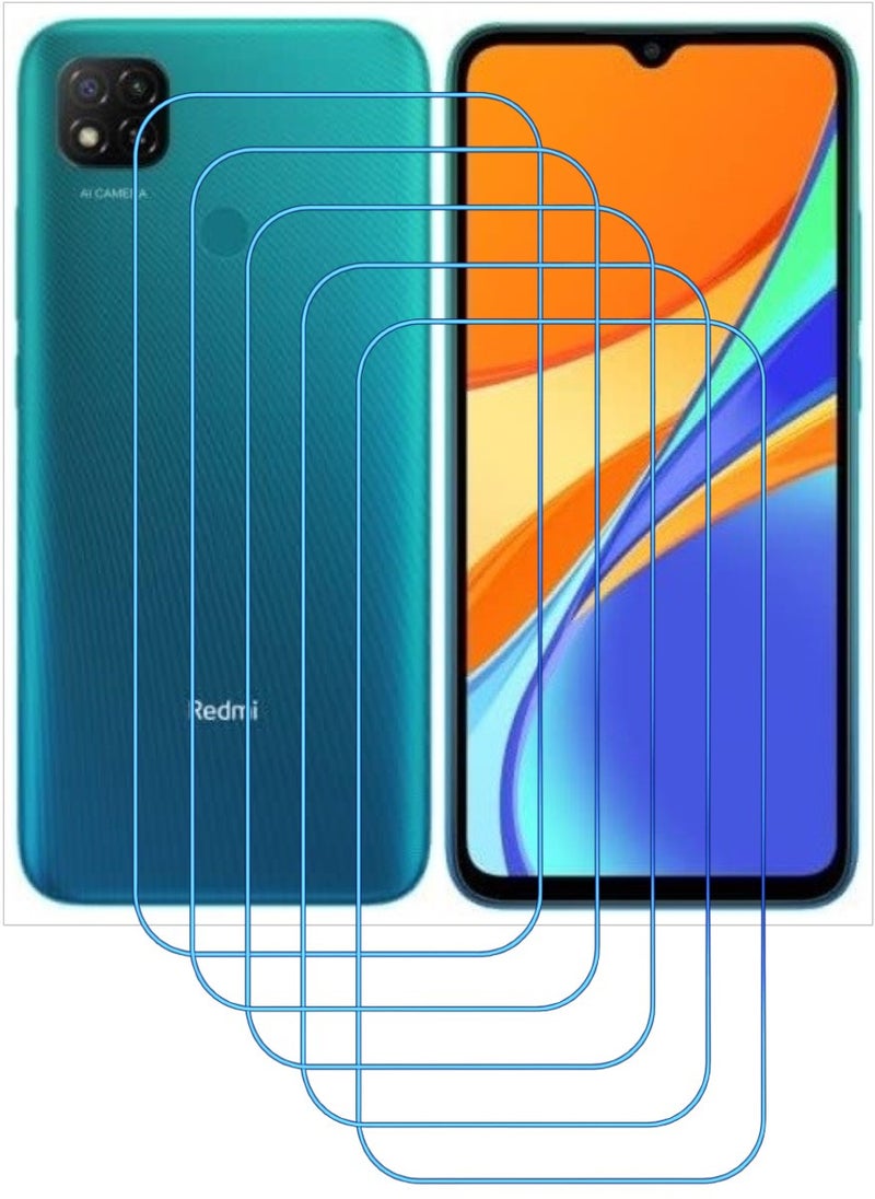 ACLIX 5 Pieces Antistatic ESD Dustproof Premium Quality High Definition Clear Tempered Glass Screen Protector Designed For Xiaomi Redmi 9C - Image 1