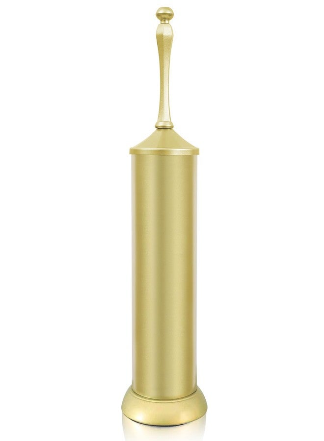 UNCONSIL Gold Toilet Brush and Holder，Extra Long Handled Toilet Brush for Bathroom，Stainless Steel Heavy Duty Toilet Bowl Brush,Deep Cleaning Modern Toilet Cleaner Brush -Space Saving, Covered Brush, Durable - Image 1