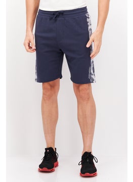 Men Drawstring Brand Logo Basic Short, Navy
