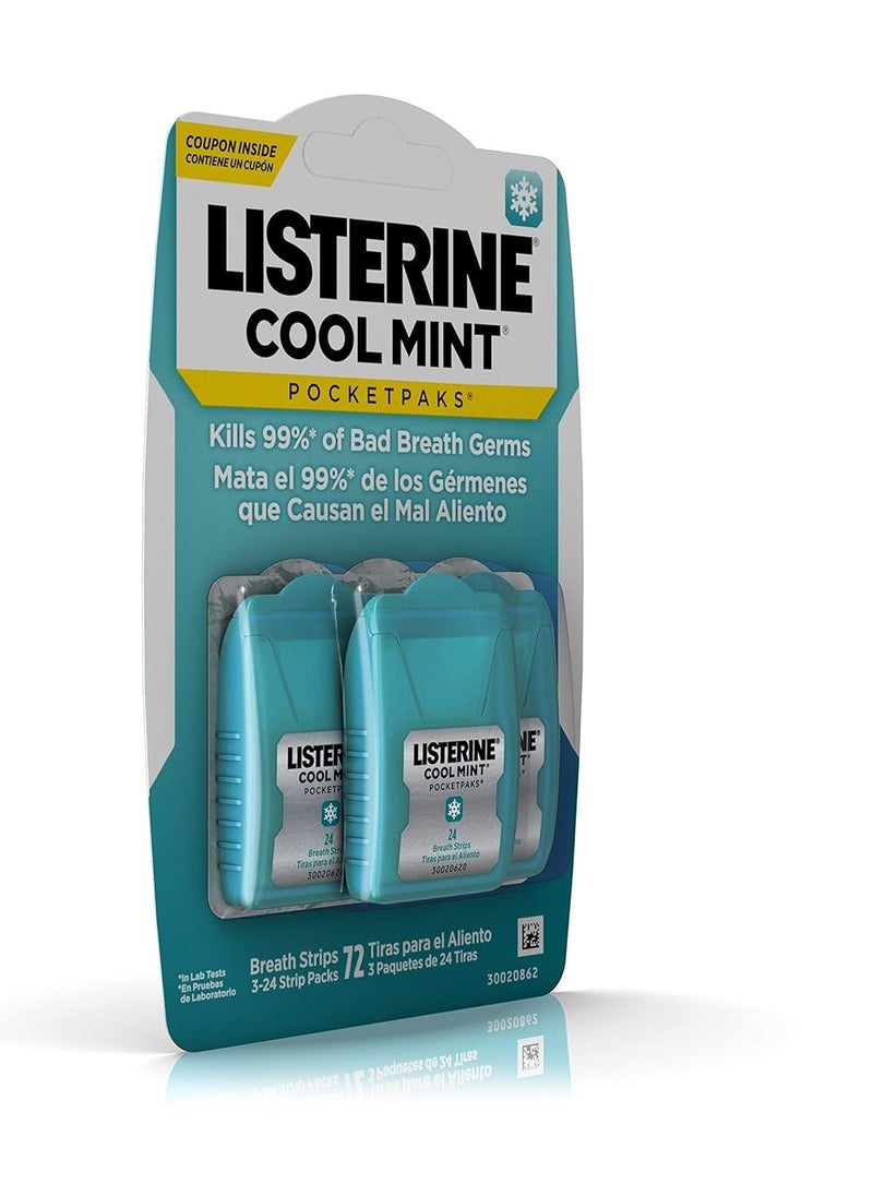 Listerine Listerine Pocketpaks Cool Mint Pack of 72 Count by Listerine  - Image 4