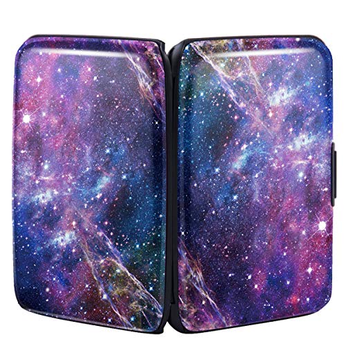 Coco Rossi Mini Credit Card Holder for Women,RFID Blocking Slim Hard Card Case ID Case Travel Wallet Nebula - Image 4
