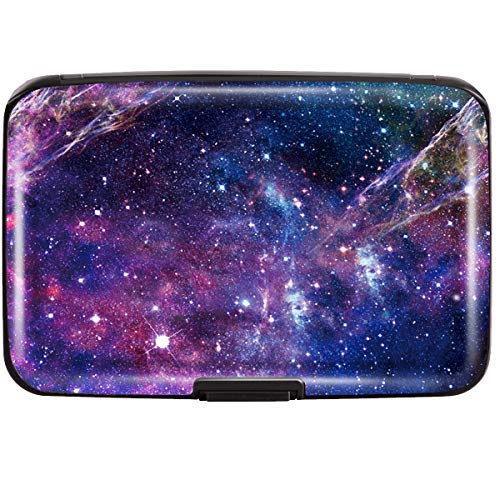 Coco Rossi Mini Credit Card Holder for Women,RFID Blocking Slim Hard Card Case ID Case Travel Wallet Nebula - Image 1