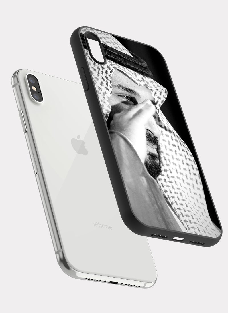 بكسلات كفر ايفون اكس اس ماكس الأمير محمد ابن سلمان ابيض و اسود - Image 2