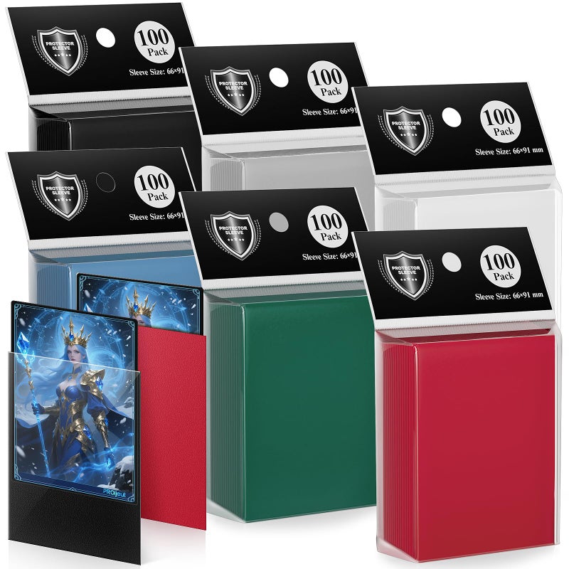 Proijeut 600 Pack MTG Card Sleeves Matte Dual Card Sleeves with Opaque Back Smooth Shuffle Tear Resistant Card Protectors for MTG TCG and Game Cards 6 Colors - Image 2