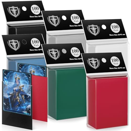 Proijeut 600 Pack MTG Card Sleeves Matte Dual Card Sleeves with Opaque Back Smooth Shuffle Tear Resistant Card Protectors for MTG TCG and Game Cards 6 Colors - Image 1