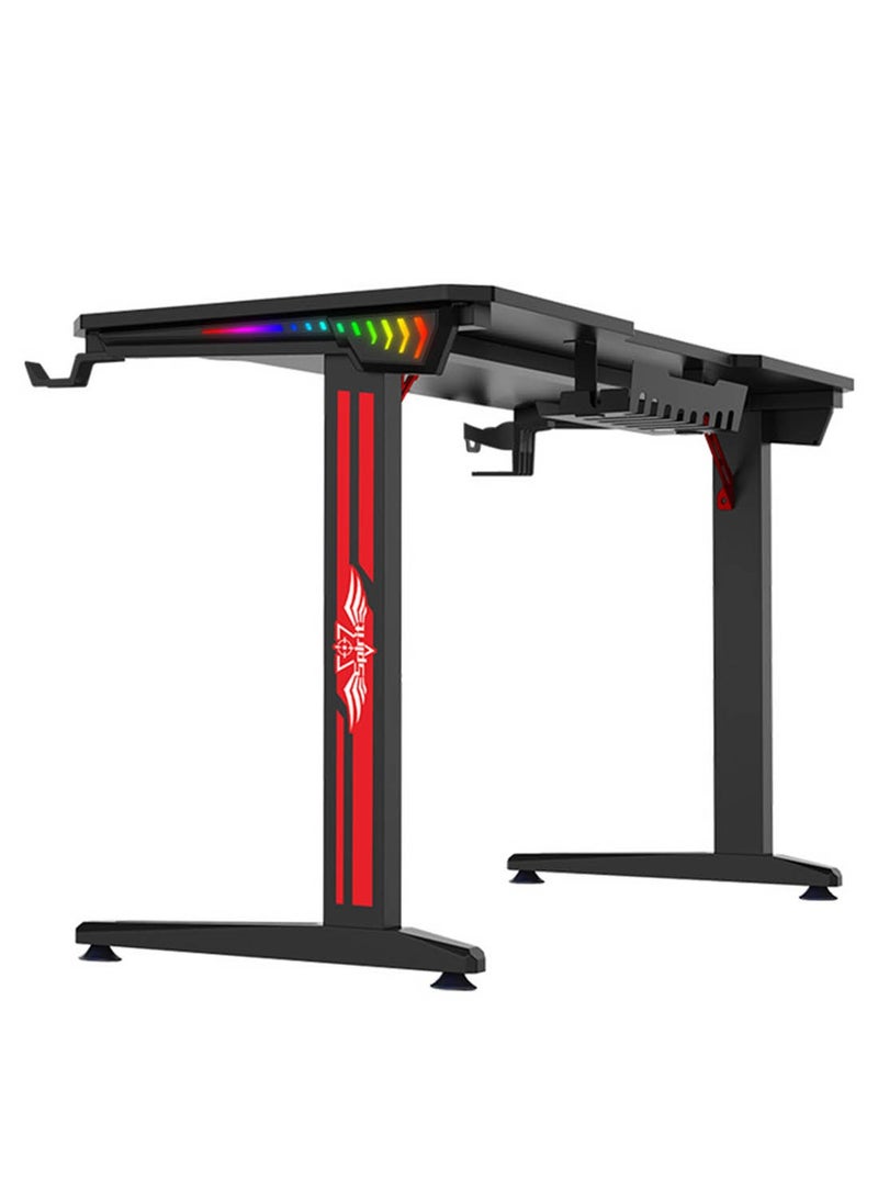 Gamer Computer Lighted Carbon Fiber Surface Home Office Computer Desk