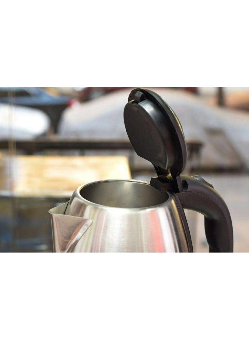 Stainless Steel Electric Kettle, 1.5L Capacity, 1500W, with 360-Degree Rotating Detachable Base, Silver - Image 2