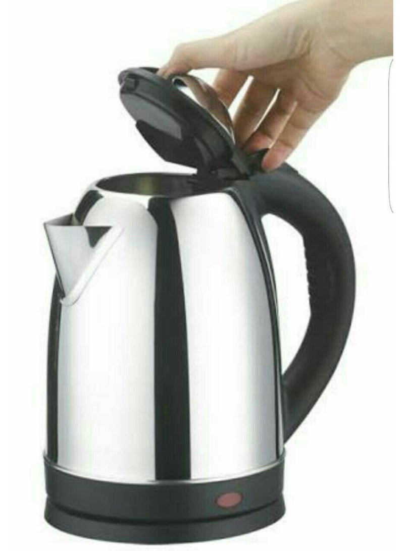 Stainless Steel Electric Kettle, 1.5L Capacity, 1500W, with 360-Degree Rotating Detachable Base, Silver - Image 1