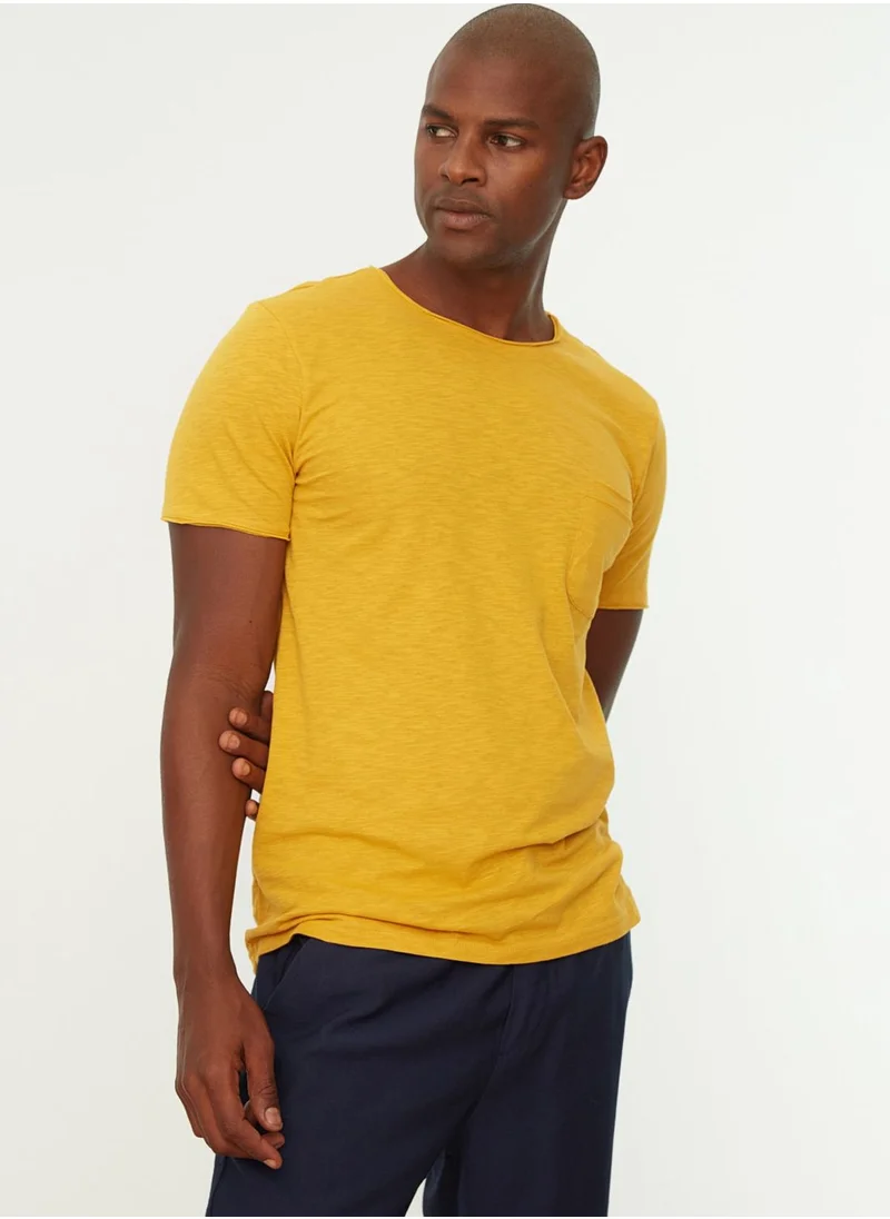 trendyol Pocket Detail Crew Neck T-Shirt