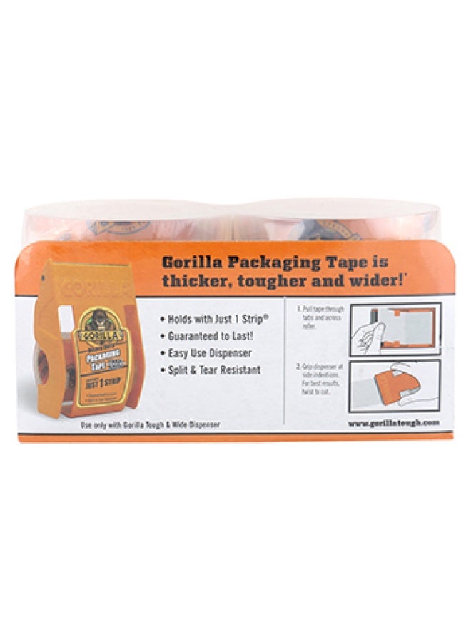 Gorilla شريط تعبئة غوريلا قوي وعريض للتجديد للحركة، الشحن والتخزين، 2.83" × 30 ياردة، 2 لفات - Image 2