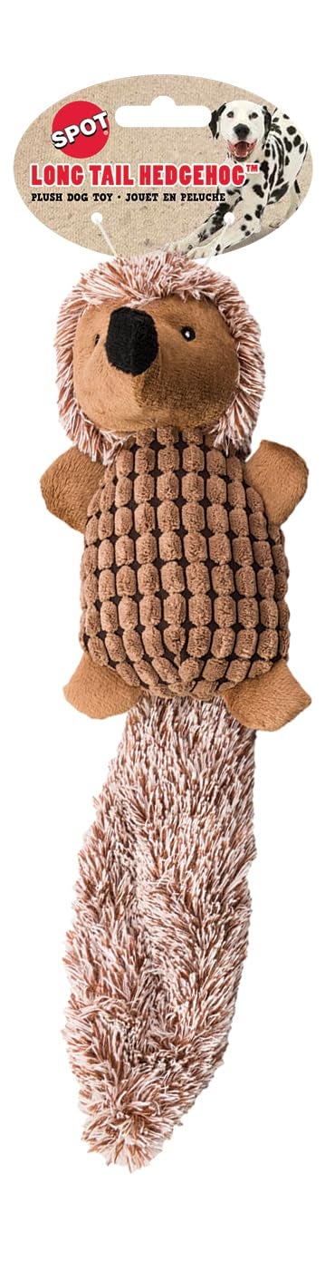SPOT Ethical Pets 16 Assorted Long Tail Hedgehog Plush Dog Toy for Dog - Image 2
