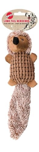 SPOT Ethical Pets 16 Assorted Long Tail Hedgehog Plush Dog Toy for Dog - Image 1
