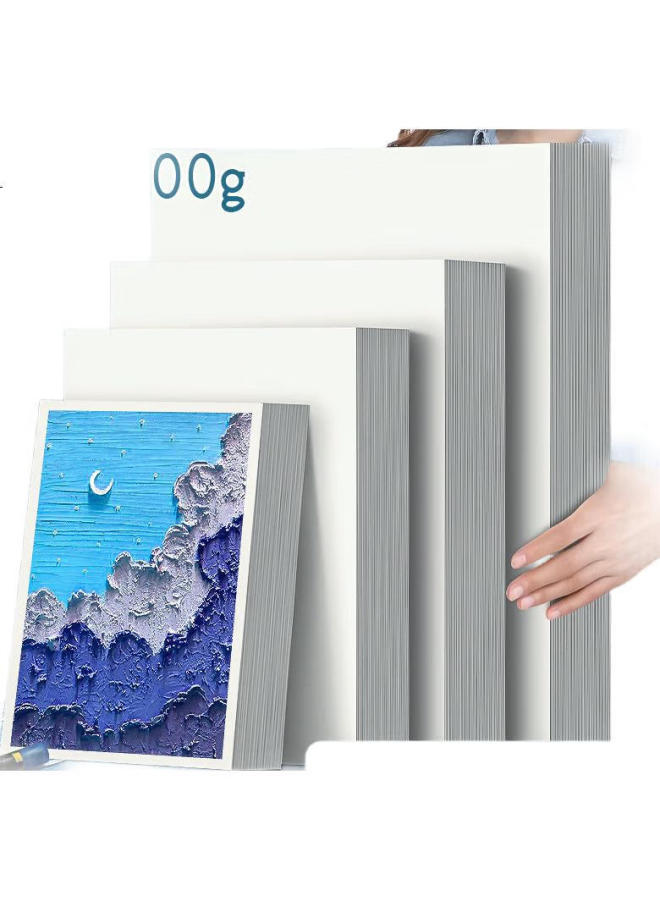 Surada Oil Pastel Paper, 30 Sheets A4 Size, Thick 200G Drawing Paper, Extra Soft Oil Pastel Paper, Children'S Art Doodle White Cardboard Set, Diy121 Art Sketching - Image 2