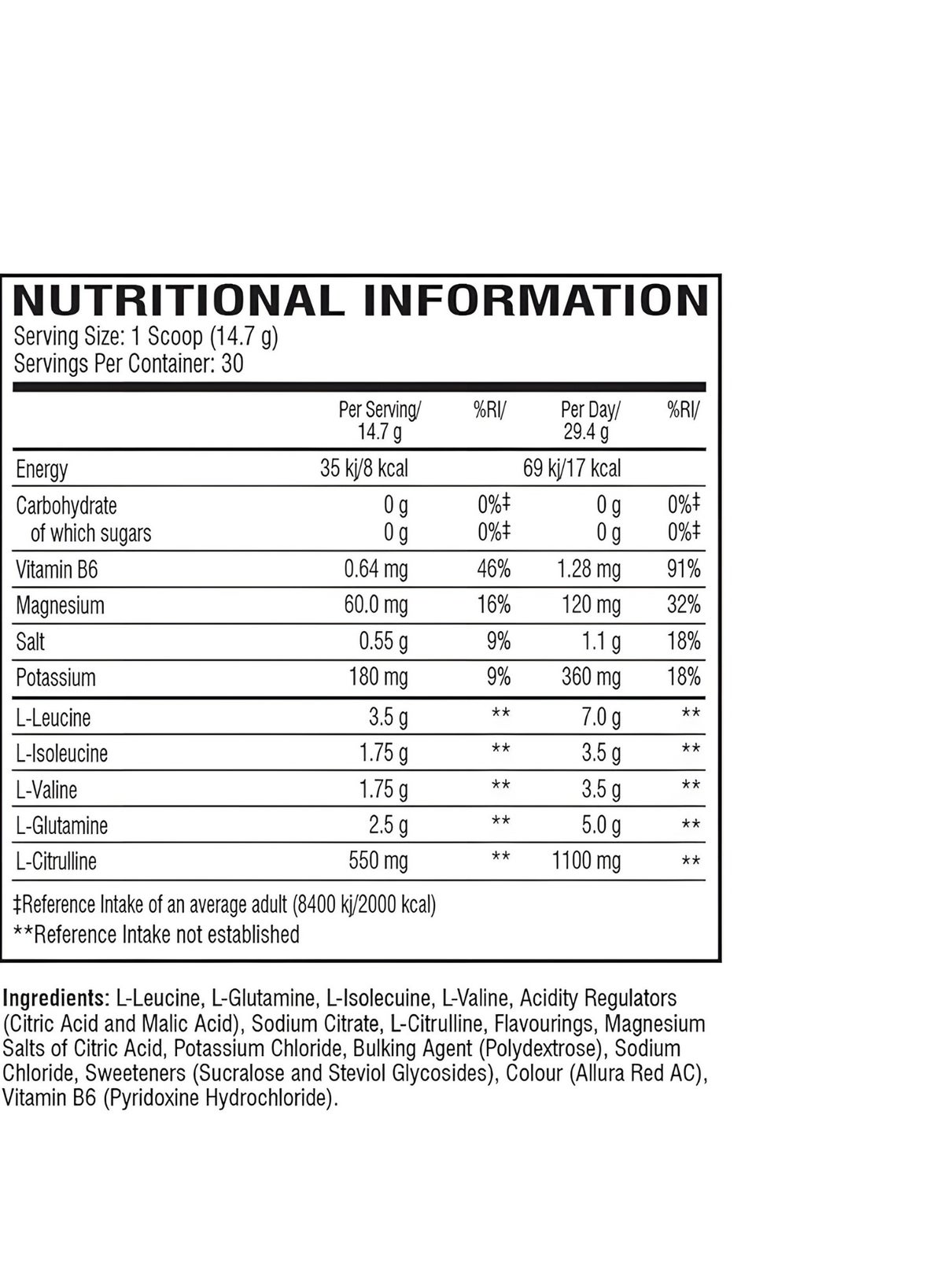 XTEND Watermelon & Kiwi Splash Original BCAA Powder 30 Servings